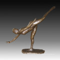 Bailarina Figura Estatua Moderna Escultura De Bronce Señora TPE-1021